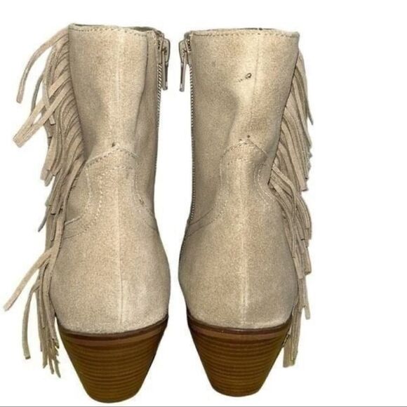 Coconut by Matisse Camel Brown Fringe Suede Ankle Boots(Size 8) - Picture 5 of 11